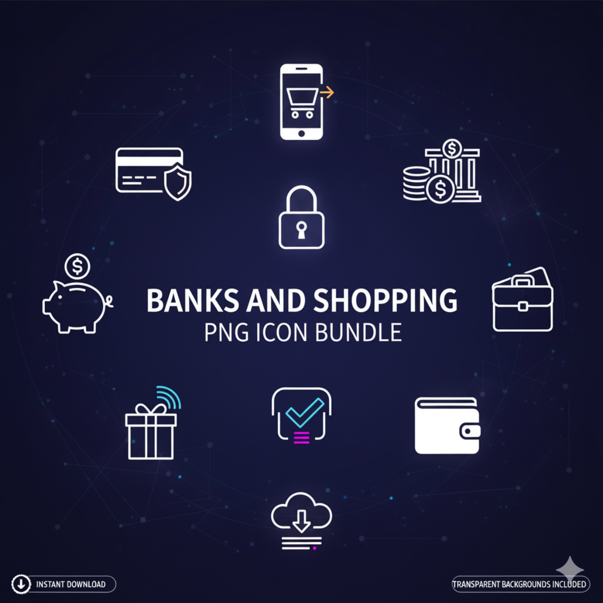 Banks and Shopping PNG Pack