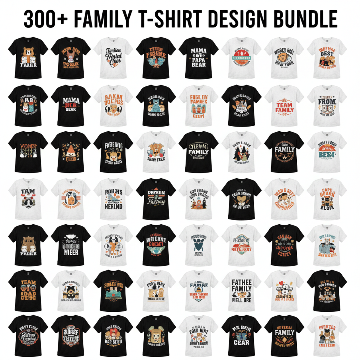 300+ Family T-Shirt Design Bundle