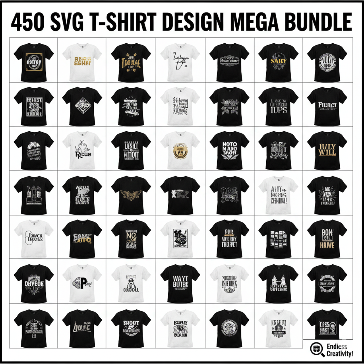 450 SVG T-Shirt Design Mega Bundle