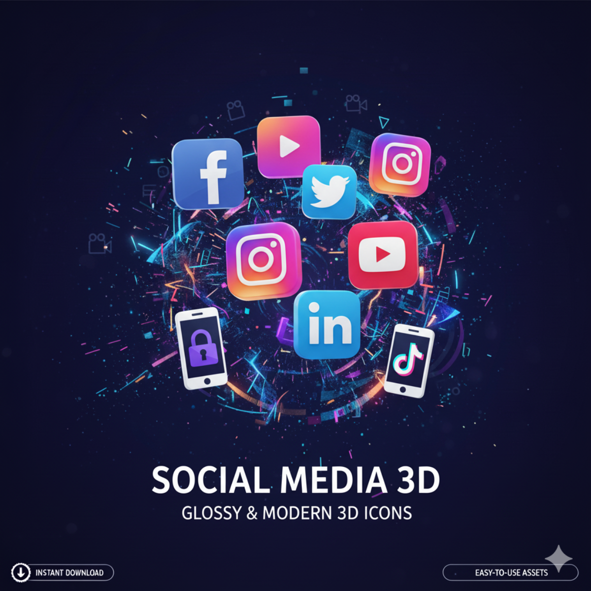 Social Media 3D Assets