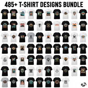 485+ T-Shirt Designs Bundle