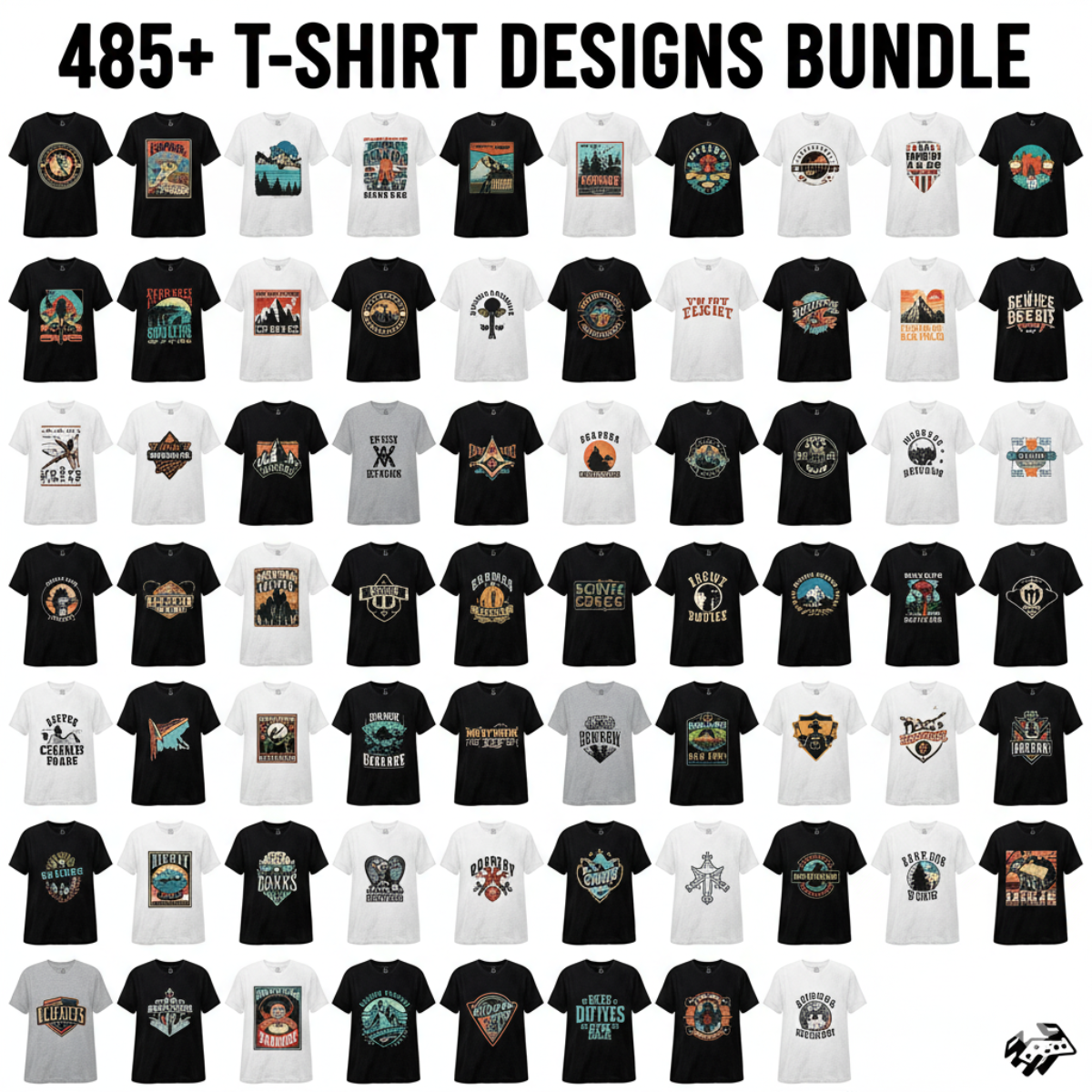 485+ T-Shirt Designs Bundle